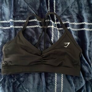 ruched strappy sports bra GYMSHARK